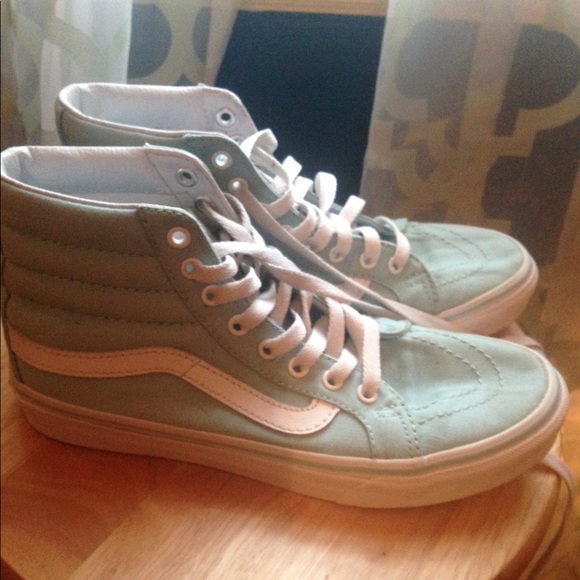Vans Shoes - Blue High Top Sk8-Hi Slim Vans Size Women's 6